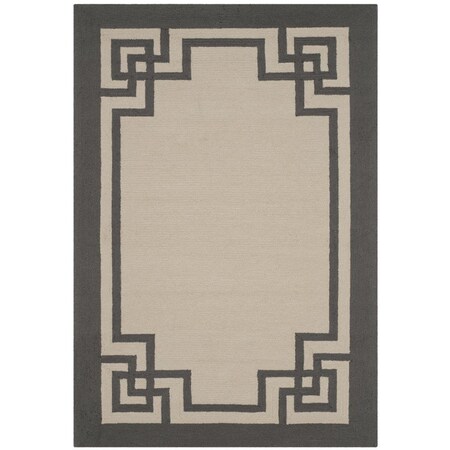 Safavieh 4 x 6 ft. Four Seasons Hand Hooked Small Rectangle Area RugIvory & Charcoal FRS461T-4